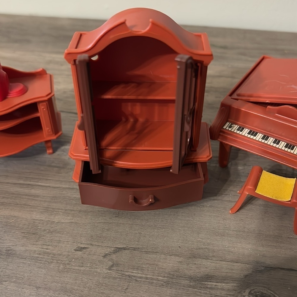 VINTAGE Plastic furniture for living room/dollhouse, JEAN W. Germany 70s - Picture 5 of 16